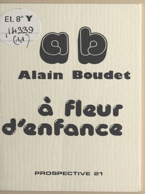 cover image of À fleur d'enfance